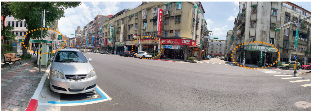 In addition to shops in yellow dotted circles, three more breakfast places, and a convenience shop co-exist in this area. I noticed local customers supported these shops standing strongly during the pandemic- extraordinarily close together. Believe it or not, another breakfast stop joined in the same area.