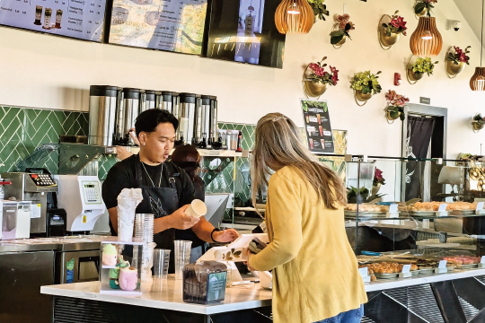 A shop with Asian roots offers not only a wide variety of boba drinks but also its signature mochi donuts, which have earned great praise from customers.
